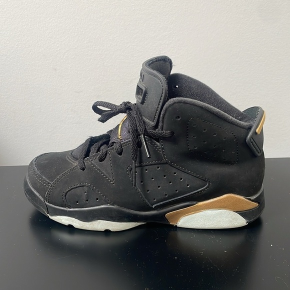 Nike Air Jordan 6 Retro DMP Black Gold 13 little kids 2020 release CT4965-007 - Picture 8 of 14